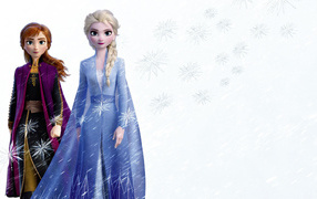Anna and Elsa cartoon characters Frozen 2