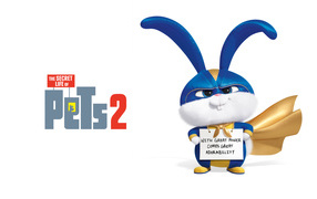 Rabbit Snowball on the poster of the new cartoon The Secret Life of Pets 2