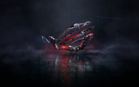 Логотип  Asus ROG Phone II на сером фоне