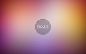 Значок Dell на сиреневом фоне