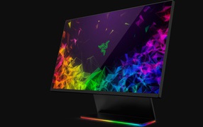 Игровой монитор Razer Raptor, CES 2019 года на черном фоне
