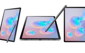 Планшеты Samsung Galaxy Tab S6 на белом фоне
