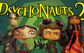 Постер с главными героями игры Psychonauts 2, 2019 года