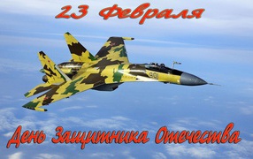 Fighter in the sky on the feast of February 23 Defender of the Fatherland Day