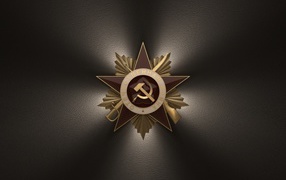 Звезда отечественная война на сером фоне на 9 мая 
