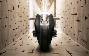 Мотоцикл BMW Vision Next 100 в комнате