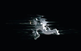 Астронавт на черном фоне постер фильма К звёздам, 2019 год