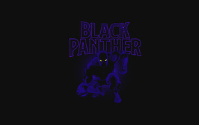 Постер фильма Черная пантера на черном фоне