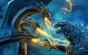 Кадр фильма Годзилла 2: Король монстров, 2019 года