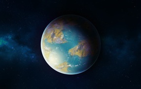 Планета солнечной системы крупным планом в космосе 