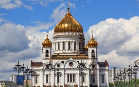 Beautiful Cathedral of Christ the Savior in Moscow, Russia