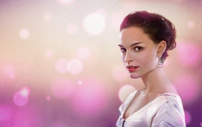 Красивая актриса Натали Портман, рисунок