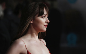 Красивая брюнетка актриса Дакота Джонсон 