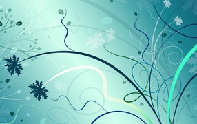 Абстрактные рисунки на голубом фоне 