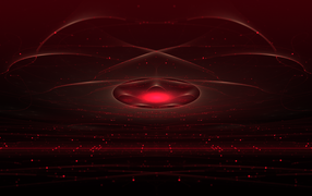 Большой красный овал над лазерным полем