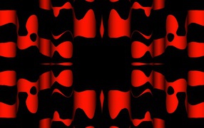 Черные и красные узоры крупным планом