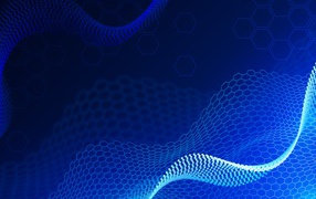 Неоновые абстрактные соты