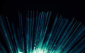 Неоновые лучи лампы на черном фоне 