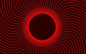 Красный абстрактный круг с линиями 