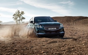 Внедорожник Genesis GV80, 2020 года на бездорожье 