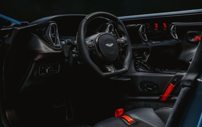 2020 black leather interior Aston Martin V12 Speedster