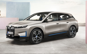 2021 BMW IX car on display