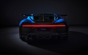 2020 Bugatti Chiron Pur Sport blue car rear view