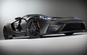 2020 Ford GT Liquid Carbon on a gray background