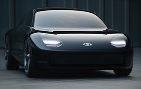 2020 Hyundai Prophecy black car near