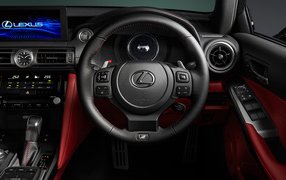 2021 Lexus IS 350 F SPORT black steering wheel