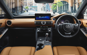 The interior of the car Lexus IS 300h 2021