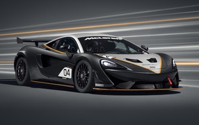 2020 sports car McLaren 570S GT4 on a gray background