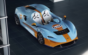 McLaren Elva Gulf Theme By MSO 2021 Sports Car Top View