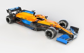 McLaren MCL35 race car, 2020. top view
