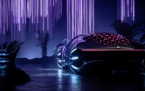 Неоновый автомобиль Mercedes-Benz VISION AVTR 2020 года