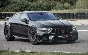 Черный дорогой автомобиль Brabus Rocket 900 One Of Ten Mercedes-AMG GT 63 S 4MATIC+