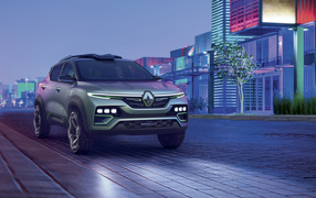 Внедорожник Renault Kiger 2021 года ночью