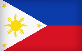 Philippines flag with yellow sun