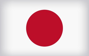 Красный круг на белом фоне, флаг Японии 