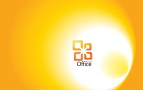 Логотип Майкрософт офис на желтом фоне