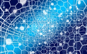 Векторная интернет паутина в неоновом свете