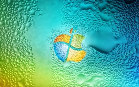 Значок Windows на мокрой поверхности