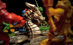 Статуэтка дракон с монетами 