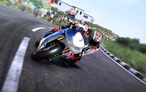 Мотоциклист на кроссе компьютерная игра TT Isle of Man 2, 2020