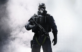 Солдат из компьютерной игры Rainbow Six Siege 