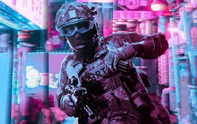 Солдат из компьютерной игры Ready Or Not