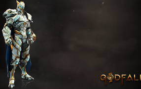 Воин в доспехах компьютерная игра Godfall, 2020