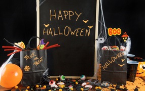 Halloween sweets and decor