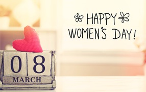 Lettering Happy International Women's Day March 8