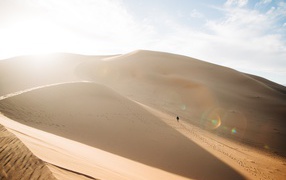 A hot, sun-heated desert